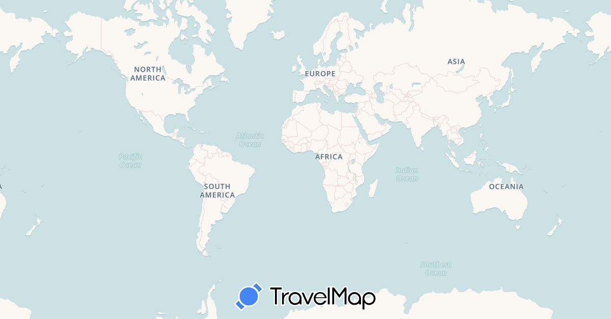 TravelMap itinerary: driving in Andorra, Spain, France (Europe)